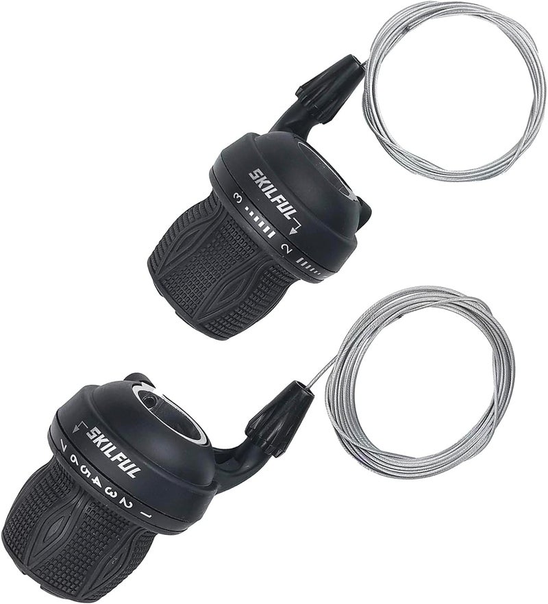 THALOUS Bicycle Twist Shifter Lever 3x7 3x6 Speed Revoshift Lever 21 18 Speed Twist Grip Gear for MTB Mountain Bike 1 Pair - Image 1
